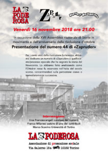 Zapruder 44 Torino novembre 2018